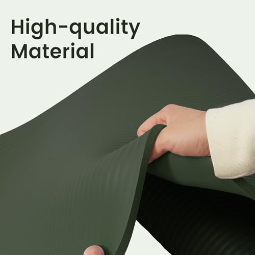 image for Fitvids 1/2-Inch Thick High Density Foam Exercise Yoga Mat with Carryi