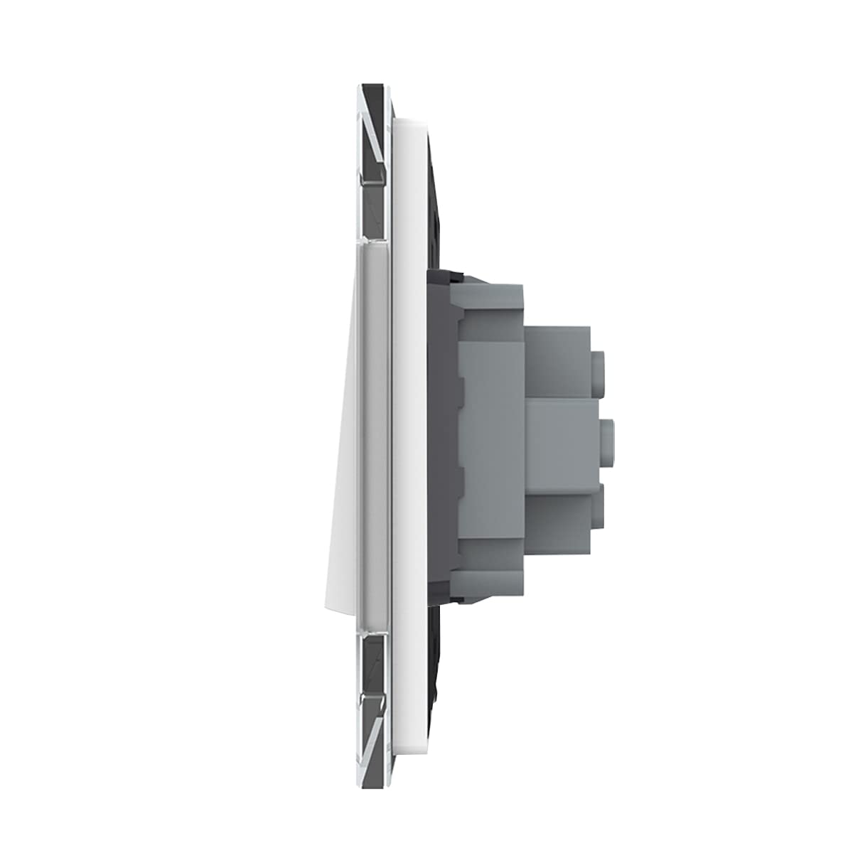 LIVOLO VL-C7-1TC-11 + VL-C7-SR-11-A | Presa Telefono/Computer Con Pannello In Vetro Bianco - 2