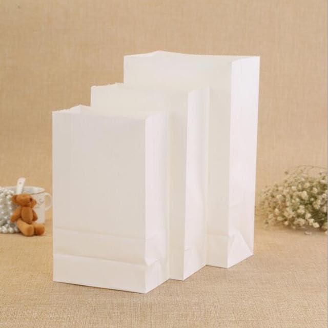 SACCHETTI DI CARTA BIANCHI PER ALIMENTI MIS. 17X38cm CONFEZIONE DA KG 10 per pane pasticceria ortofrutta uso alimentare monouso biodegradabili forni gastronomie street food ecologici alimentare