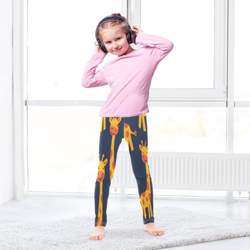 Bolaz Toddler Girls Leggings Printed Yoga Pants Leggings Orange Red Giraffe for Kids4
