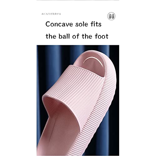 Womens Slippers, Men's Slippers Summer, Open Toe Slippers for Women,Home Indoor Bathroom Bath Outer Wear Thick Bottom Men's Sandals (Color : White, Size : EUR 42-43)3