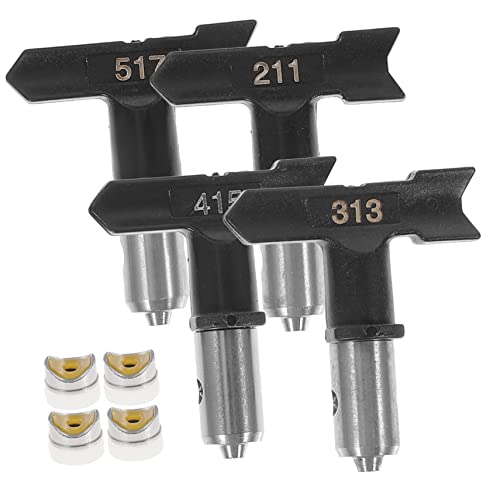 NUOBESTY 4piezas Repuesto Para Pulverizadores Sin Aire Boquillas Acero Inoxidable Para Pintura Muebles Hogar Profesional y Práctico