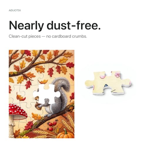 Rompecabezas de 500 Piezas – Bosque Cuatro Estaciones con Hongos y Animales del Bosque, Puzzle Relajante de Naturaleza para Adultos y Familias, 20.5 x 15 pulg, Incluye Póster miniatura 4