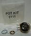 KB ELECTRONICS 9111, 5kOhm (5000 Ohm) Potentiometer Kit, Conductive Plastic Element, Nylon Shaft, Brass Mounting Bushing, KNOB SOLD SEPARATELY