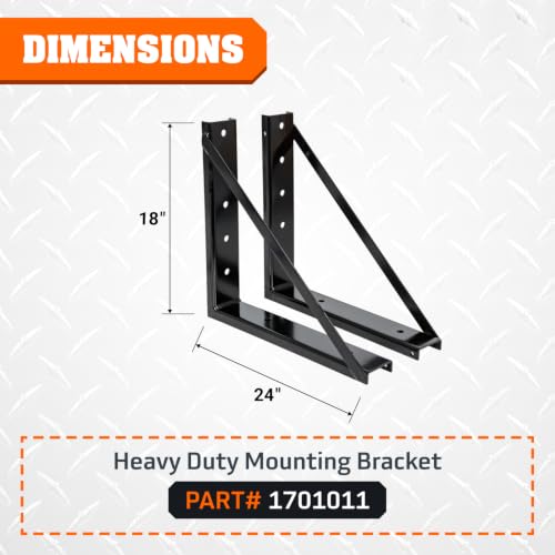Image of Buyers Products 1701011 Underbody Truck Box Brackets 18 x 24 In Black
