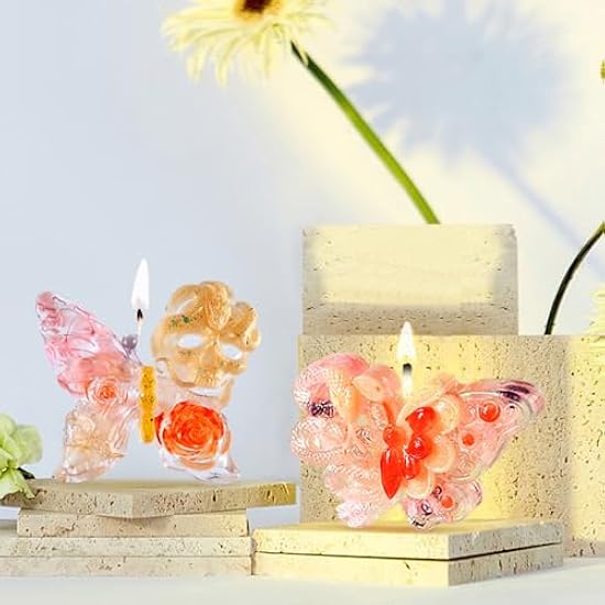 2 Stampi In Silicone Per Candele A Forma Di Farfalla Floreale - Per Resina, Sapone E Decorazioni Fai Da Te - Foto 7