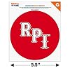 Rensselaer Polytechnic Institute Primary Logo Automotive Car Window Locker Circle Bumper Sticker #5