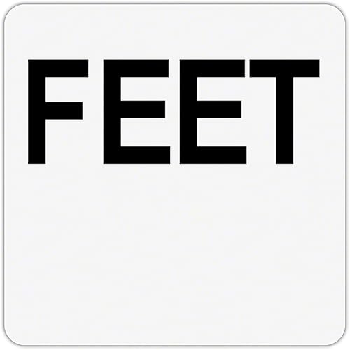 FEET Message - Marcador de profundidad de piscina de plástico - 6 x 6 pulgadas