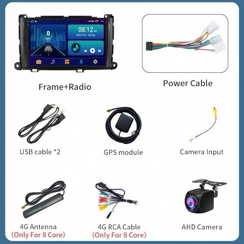 Autoradio Bluetooth Toyota Sienna 2010-2014 para evitar multas con manos libres 7