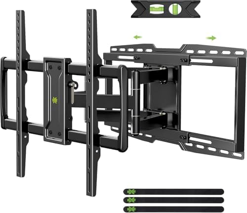 USX MOUNT Full Motion TV Wall Mount Bracket for Most 32-90 Inch TVs with Sliding Design for Centering, Holds up to 150lbs, Fits 16, 18, 24 inch Studs with Swivel Articulating Arms up to VESA 600x400mm
