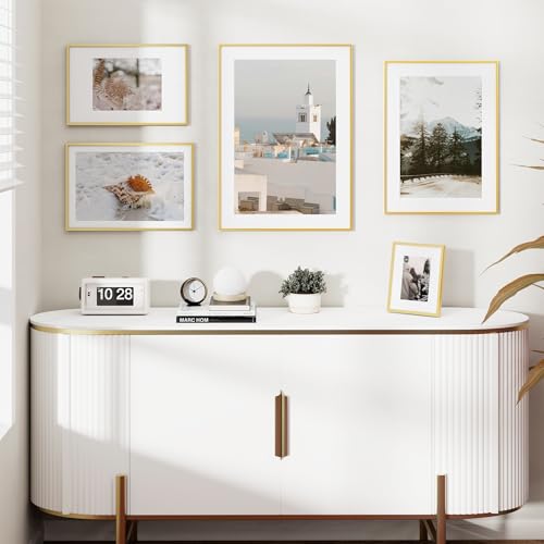 14x22 Gold Picture Frame for Wall, 14x22 Frame with Matted to 12x18, Gold Picture Frames for Wall Art Photo and Prints (Gold, 1 Pack) - Image 3