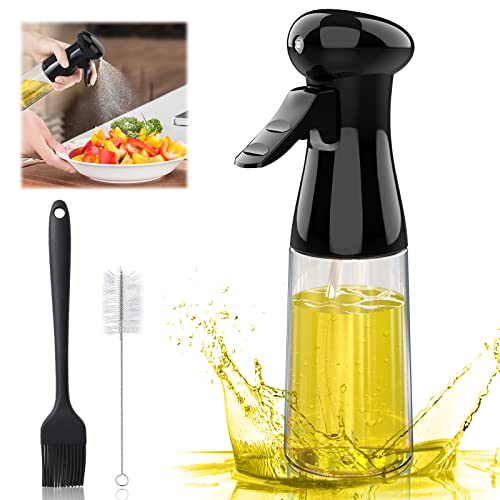 GeeRic Öl Sprayer,Öl Spritze Ölsprüher öl Sprüher Flasche mit gratis Tube Bürste und Öl Sprühflasche Auslöser Öl Sprüher für Kochen, BBQ, Grillen, Pasta, Salate, Backen (200ml) Cover