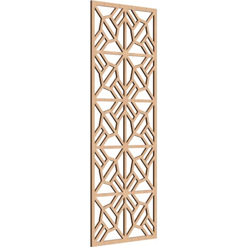 Image of 17 3 /8 inchW x 44 3 /8 inchH x 1 /4 inchT Auburn Decorative Fretwork Wood Wall Panels, Hickory