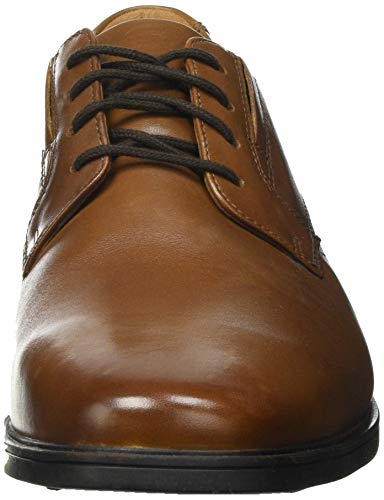 Clarks Mens Tilden Plain Oxford, Dark Tan Lea, 9.5 UK Wide - Image 3