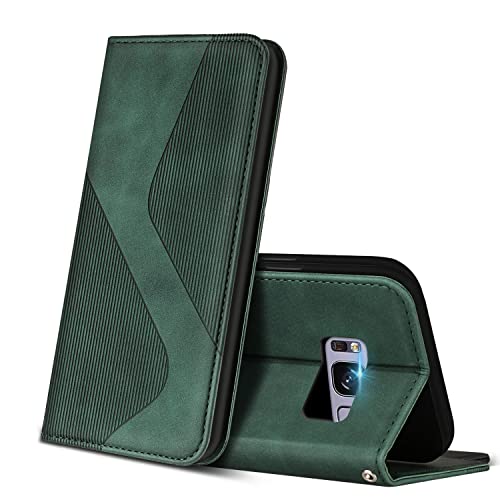 ZONNAVI Cover per Samsung Galaxy S8 Plus, Flip Custodia Pelle PU con [Slot Cart] [Supporto Stand] [Magnetica], Cover a Libro Portafoglio per Samsung S8 Plus (Verde)