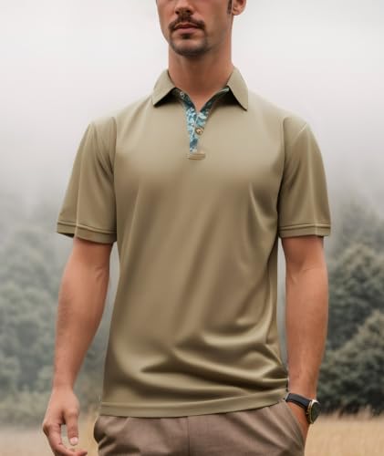 Tactical Shirts for Men Military Golf Shirts Short Sleeve with Collars T-Shirt