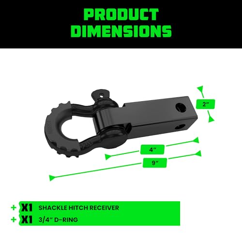 image for Rhino USA Shackle Hitch Receiver (Fits 2