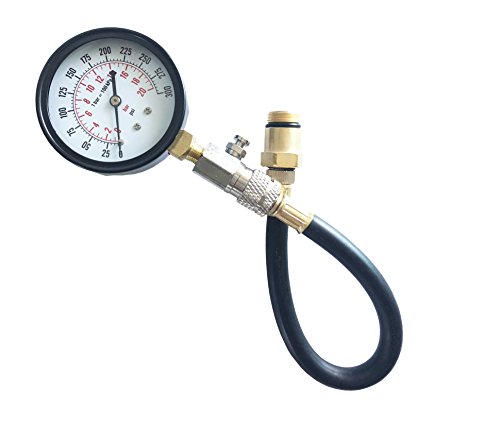 Goomeng Professional Oil Pressure Tester Gauge Engine Diagnostic Test Kit With Complete Adapters, Dual Scale, Flex Hoses, Fittings, Lower Oil Warning Devices, Red Case For Trucks, Cars, Atvs (Plastic) #TOP3