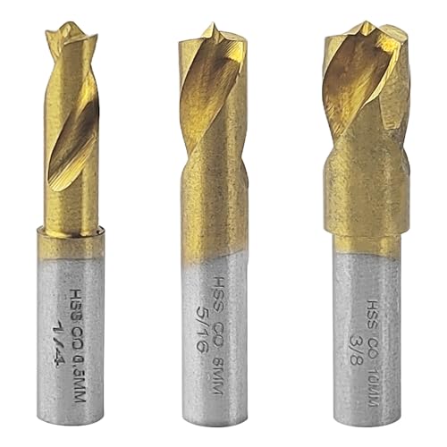 gQsskli Punktschweißbohrer Set, Enthält 6,5 mm/8 mm/10 mm Bohrerset, Mit Scharfen Kanten, Schweißpunktbohrer, Zum Entfernen Von Schweißnähten In Blechschweißverbindungen (3)