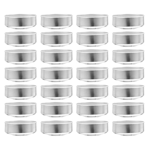 Latas de aluminio redondas PRETYZOOM con base fácil de moldear para velas artesanales