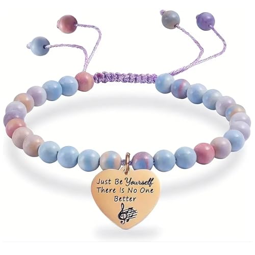 Music Lover Merchandise Bracelets, Singer Quotes Merch made of Natural Stone, Jewelry Gifts For Singer Fans, Besties, Friends