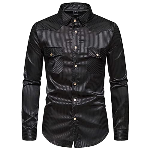 Chemise à manches longues pour homme motif floral haut ajusté
