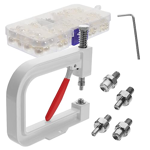 ARTIBETTER Pearl Beading Machine Rivet Setting Tool 5 Molds 1000pcs Beads for DIY Jewelry