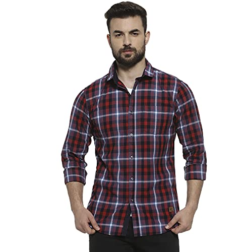 Image of Campus Sutra Men's Cotton Regular Fit Button Down Shirt