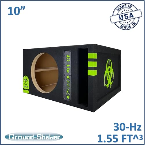 Image of 30HZ Reinforced Competition Single Ported Sub Box Sub Woofer Enclosure Speaker Box Car Audio Subwoofer Ground Shaker Box Ground-Shaker (Biohazard, 10 inch)