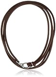  Skagen Damen-Halskette Edelstahl Perspektiv Kunstleder braun 90 cm SKJ0180040