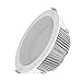 Ssydj LED Downlight Encastré Downlight IP44 Imperméable 9W 720LM Integrated Ultra Slim Lampes LED Driver Inclusez Bezel Blanc (4000K Natural Blanc) Diamètre Extérieur 145 Mm, Taille Du Trou De Découpe