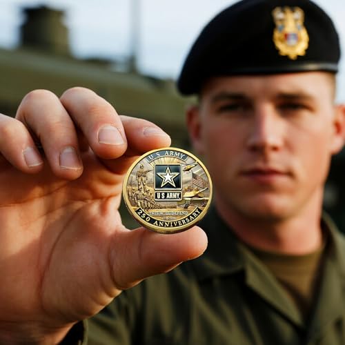 Image of 250th Anniversary U.S. Military Commemorative Coin - u.s. Army, Patriotic Challenge Coin, Veterans Appreciation Gift (C#)