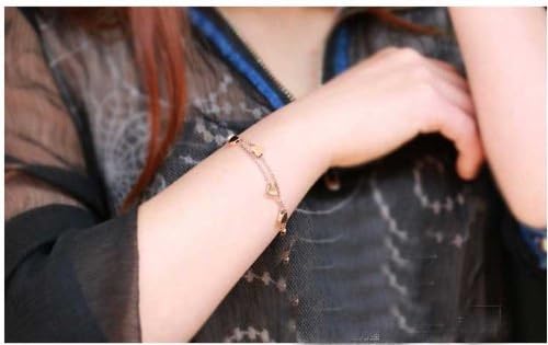 findout ladies 14K rose gold plated titanium steel wire perfect seven hearts anklet/Bracelets ,for women girls,(f1235) (Bracelets) - Image 5