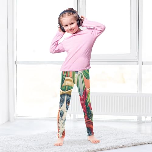 Bolaz Toddler Girls Leggings Printed Yoga Pants Leggings Cowboy Hat Dog for Kids4