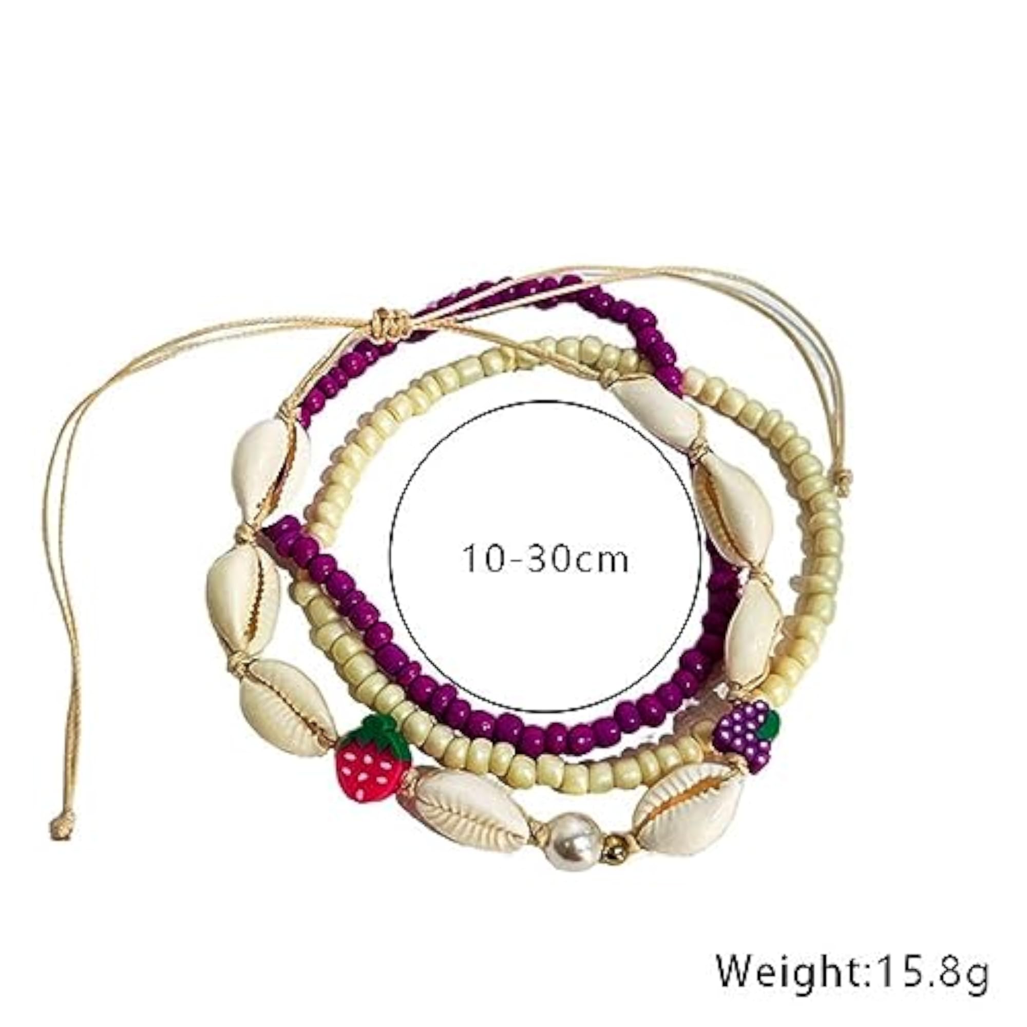 Beaded Anklets for Women, Stylish Elastic Ankle Bracelet
