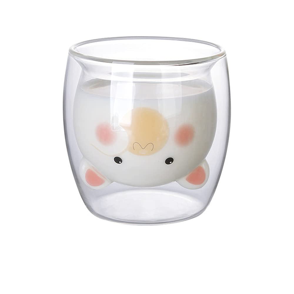 Amazon | ガラスコップ 可愛い動物の形のグラス タンブラー 透明  