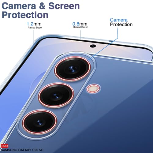 Image of AESTMO Back Case Cover for Samsung Galaxy S25 5G | Crystal Clear Design | Shock Proof Design | Transparent Back Case Cover for Samsung Galaxy S25 5G (Transparent, TPU)