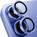 WSKEN iPhone 16 Plus/iPhone 16 用 カメラフィルム - 【オリジナル撮影モデル】飛散防止 ウルトラHD 強化金属ガラス カメラ スクリーンプロテクター カバー フィルムアクセサリー ブルーチタン