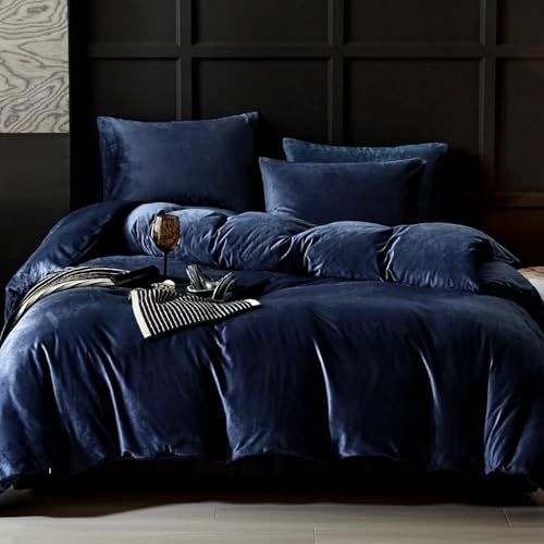 Lanqinglv Plüsch Bettwäsche 135x200 Biber Flauschig Flanell Winter Warm – Ansicht 1