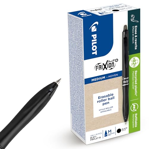 Stylos effaçables Pilot Frixion Ball contre les ratures pointe moyenne 0.7 mm écriture propre