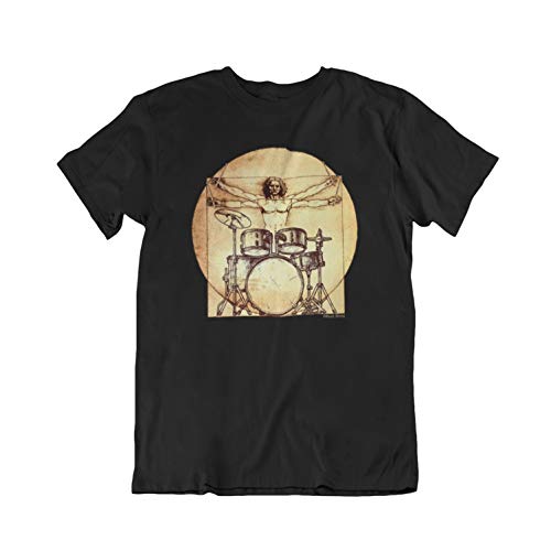buzz shirts Hombres Y Damas Da Vinci Drummer T-Shirt Mens Ladies Unisex Fit Drums Music