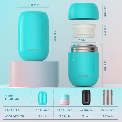 Dacool YC-US-KD005ALDC Food Thermo For Hot Food Insulated Food Jar 16 Ounce Vacuum Stainless Kids Lunch Thermo Container Bento thumb #5