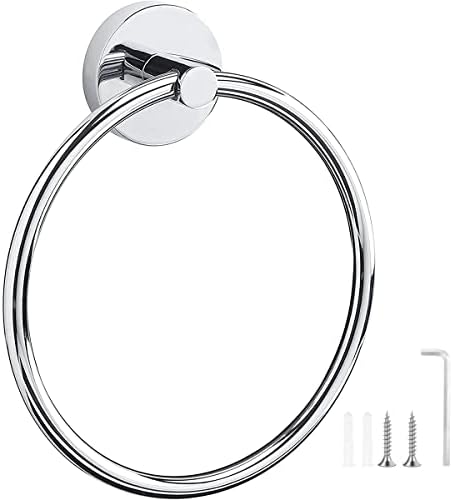 Toallas, anillo de toalla cromado, anillo toallero de pared de ac...
