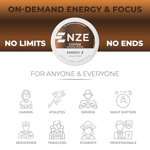 NZE Caffeine Nootropic Pouches