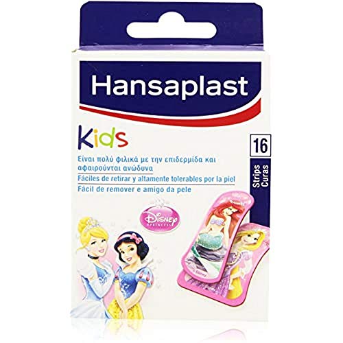 Hansaplast Kids Tiras, Diseño Princess - 16 Unidades