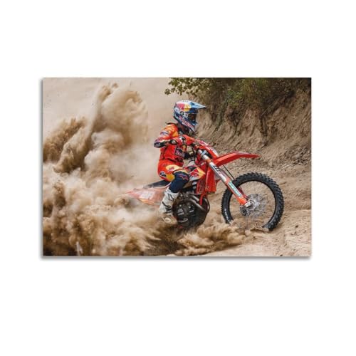 HAYZE Poster décoratif sur toile motif moto cross #26 Dirt Bike Extreme 30 x 45 cm