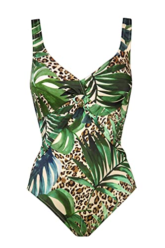 Charmline Damen mod.1640 Badeanzug Dess.351 Col. 682 Ivory-Jungle (as3, Cup_Band, b, 80, Standard, 682 Ivory-Jungle, 40B)