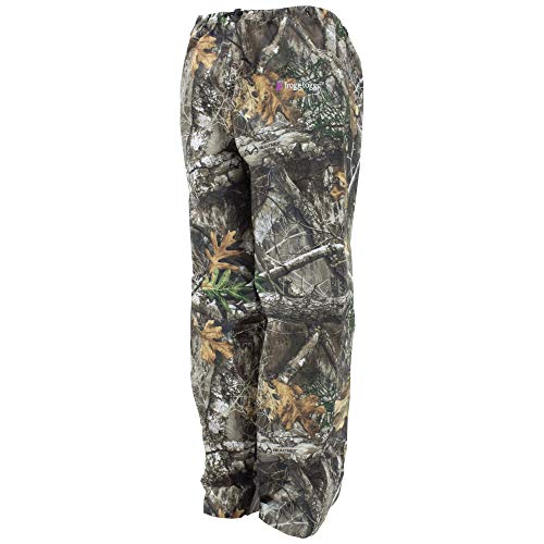 FROGG TOGGS Women's Pro Action Waterproof Rain Pant, Realtree Edge, XX-Large
