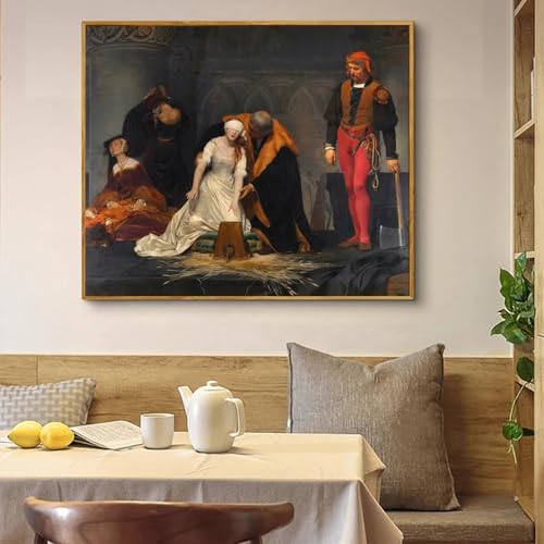Toile Paul Delaroche Lady Jane Grey 80x120cm pour habiller un grand mur