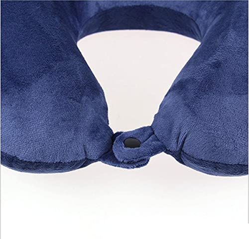 Image of GDEOUP Travel Pillow - Memory Foam Neck Pillow Support Pillow,Luxury Compact & Lightweight Quick Pack for Camping,Sleeping Rest Cushion (Navy Blue)